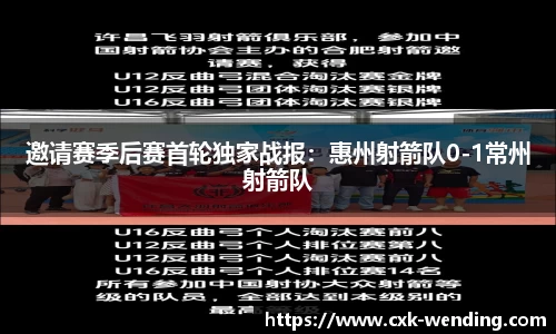 邀请赛季后赛首轮独家战报:惠州射箭队0-1常州射箭队
